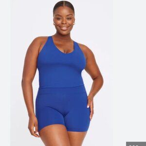 Blue Racerback Tank Top - Women